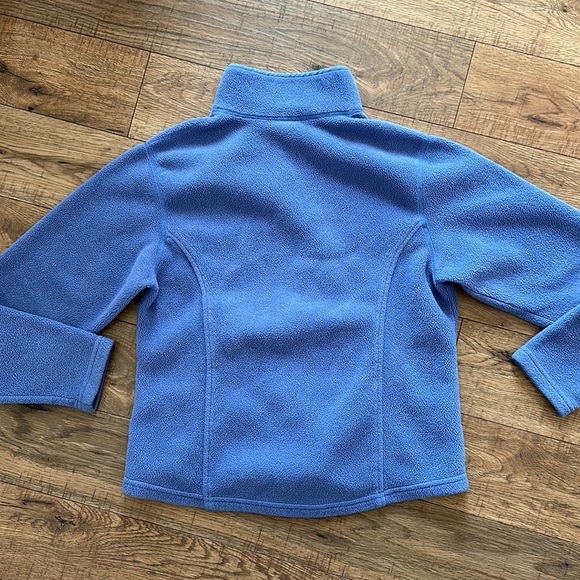 LL Bean Sweater Fleece Pullover Snap Neckline Periwinkle Blue Womens Small - Picture 4 of 4